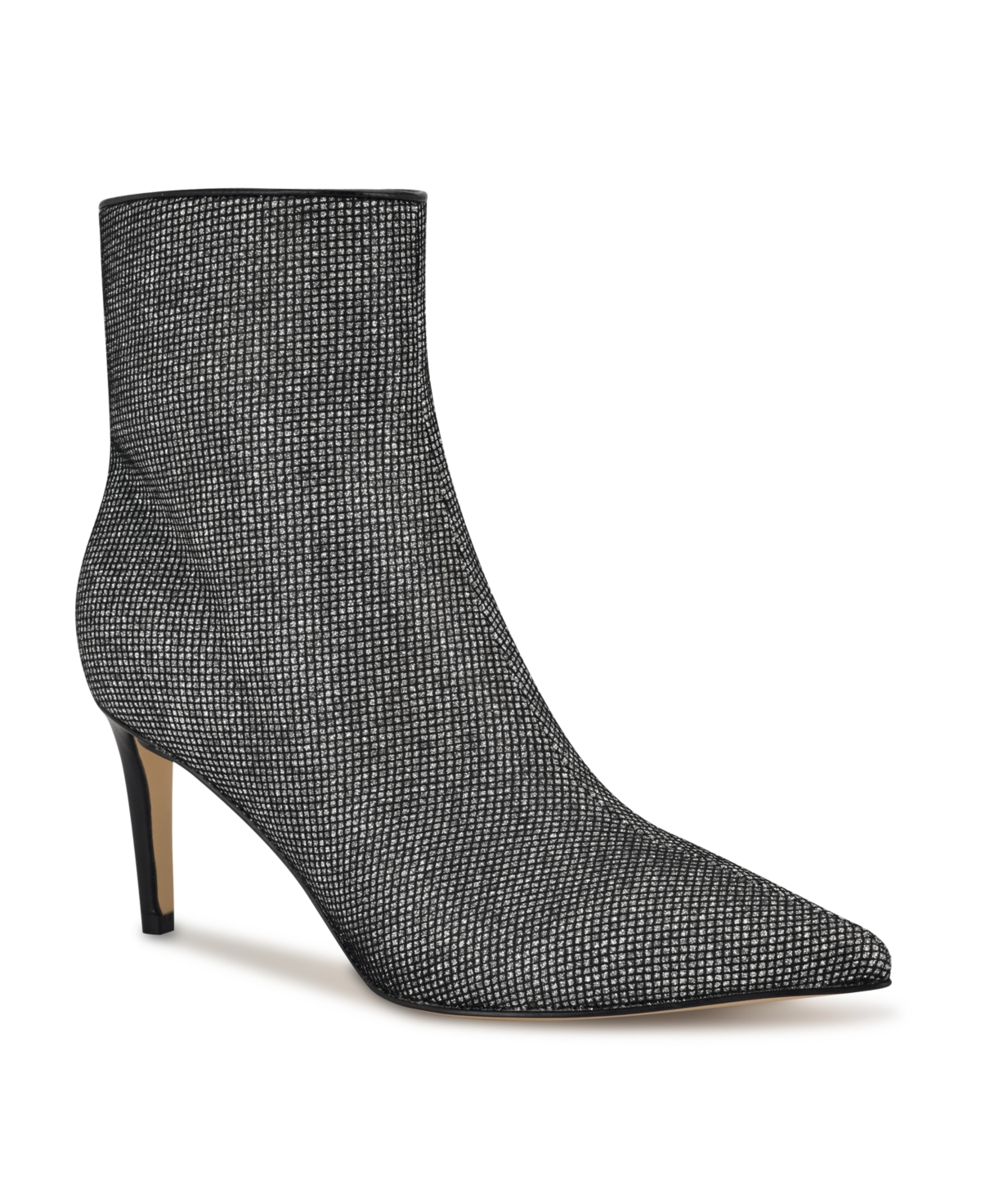 Women's Kepord Stiletto Heel Ankle Dress Booties - Cream Studded