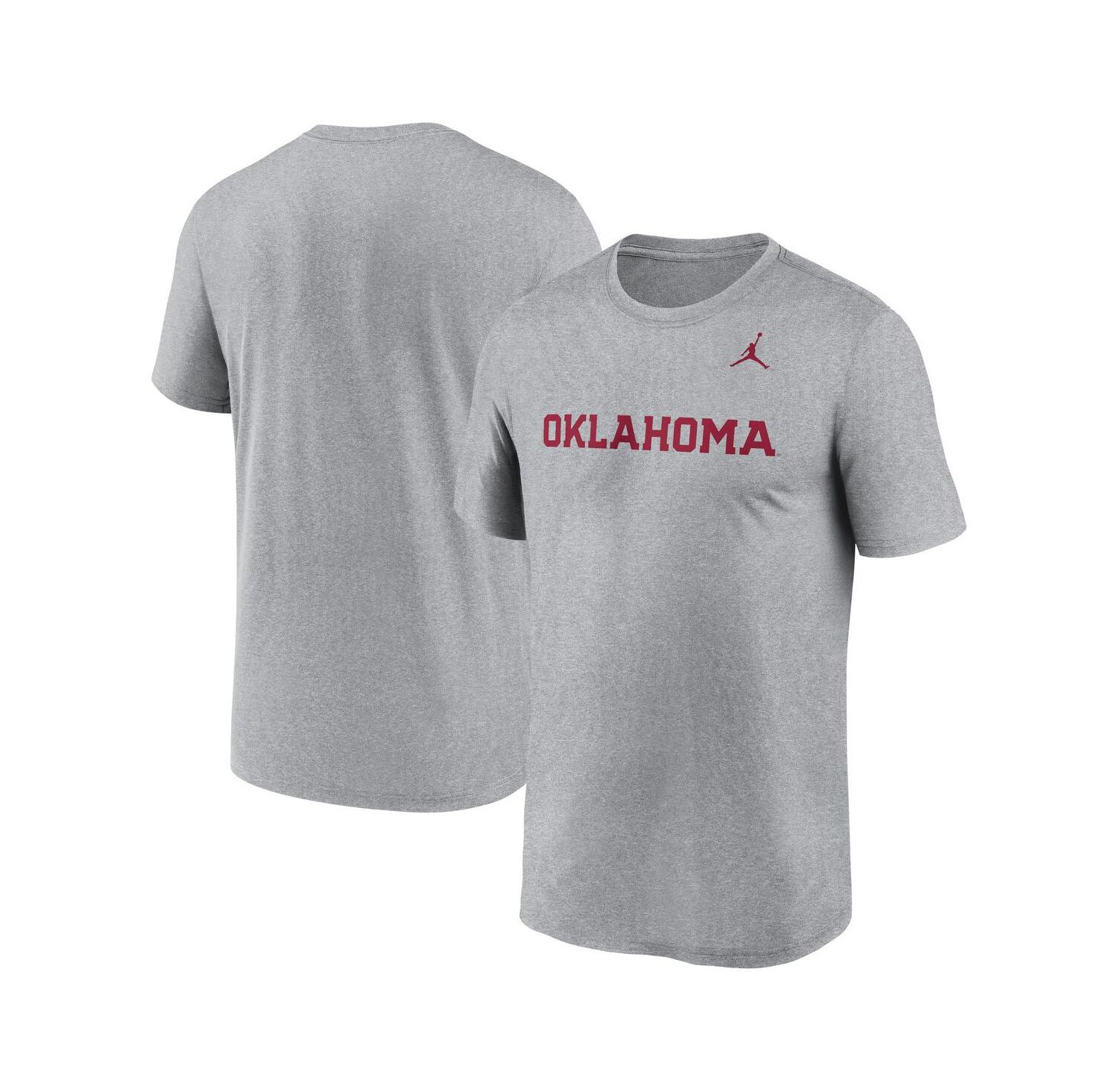 Men's Heather Gray Oklahoma Sooners Primetime Legend Wordmark T-Shirt