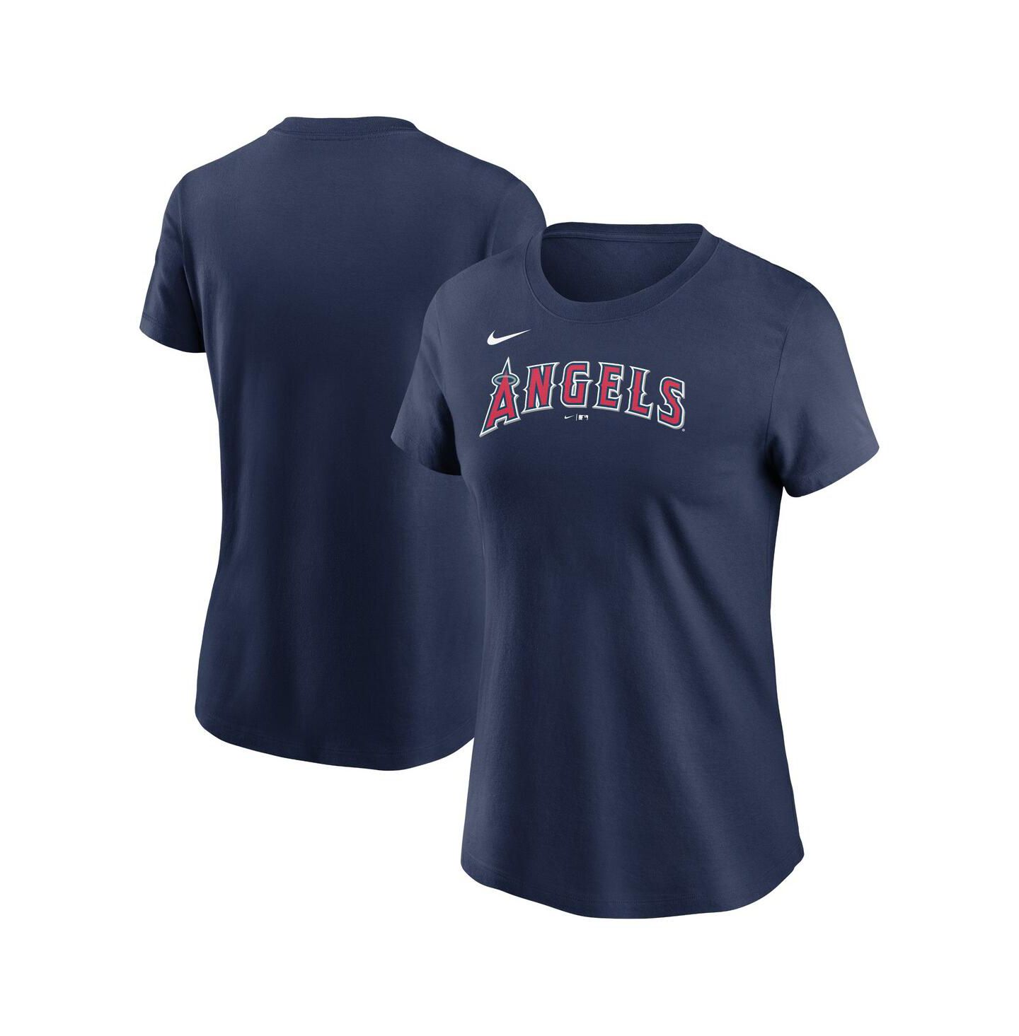 Женская футболка Nike Navy Los Angeles Angels Wordmark — фото 1