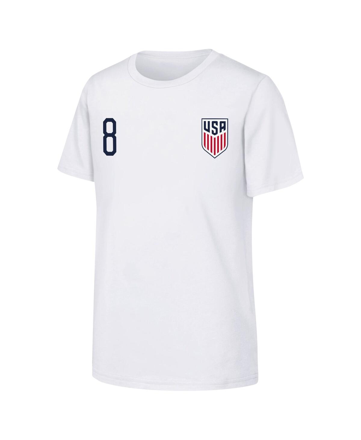 Outerstuff Big Boys And Girls Weston Mckennie White Usmnt Name Number T-shirt In White