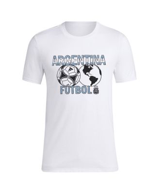 Men's White Argentina National Team Around the World T-Shirt