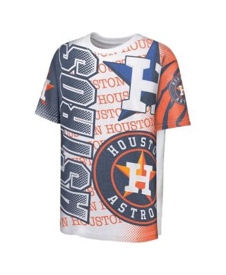 Big Boys and Girls White Houston Astros Impact Hit Bold T-Shirt
