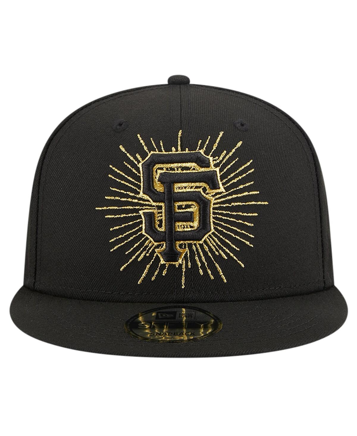 New Era Men'sSan Francisco Giants Metallic Logo 9FIFTY Snapback Hat - Black