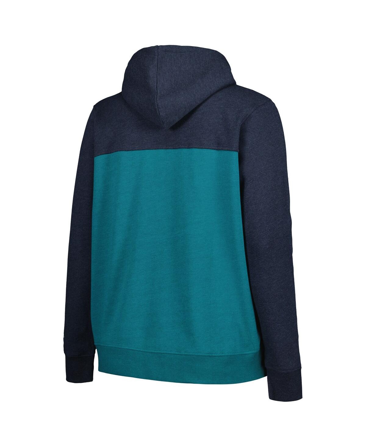 New Era Women'sSeattle Mariners Plus Size Colorblock Full-Zip Hoodie - Aqua