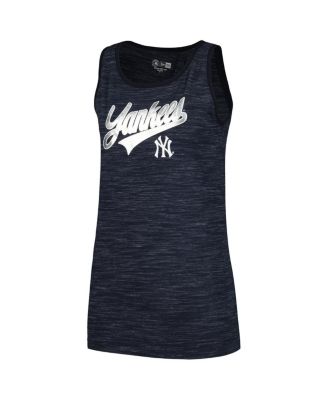 Women's Navy New York Yankees Space-Dye Active Tank Top