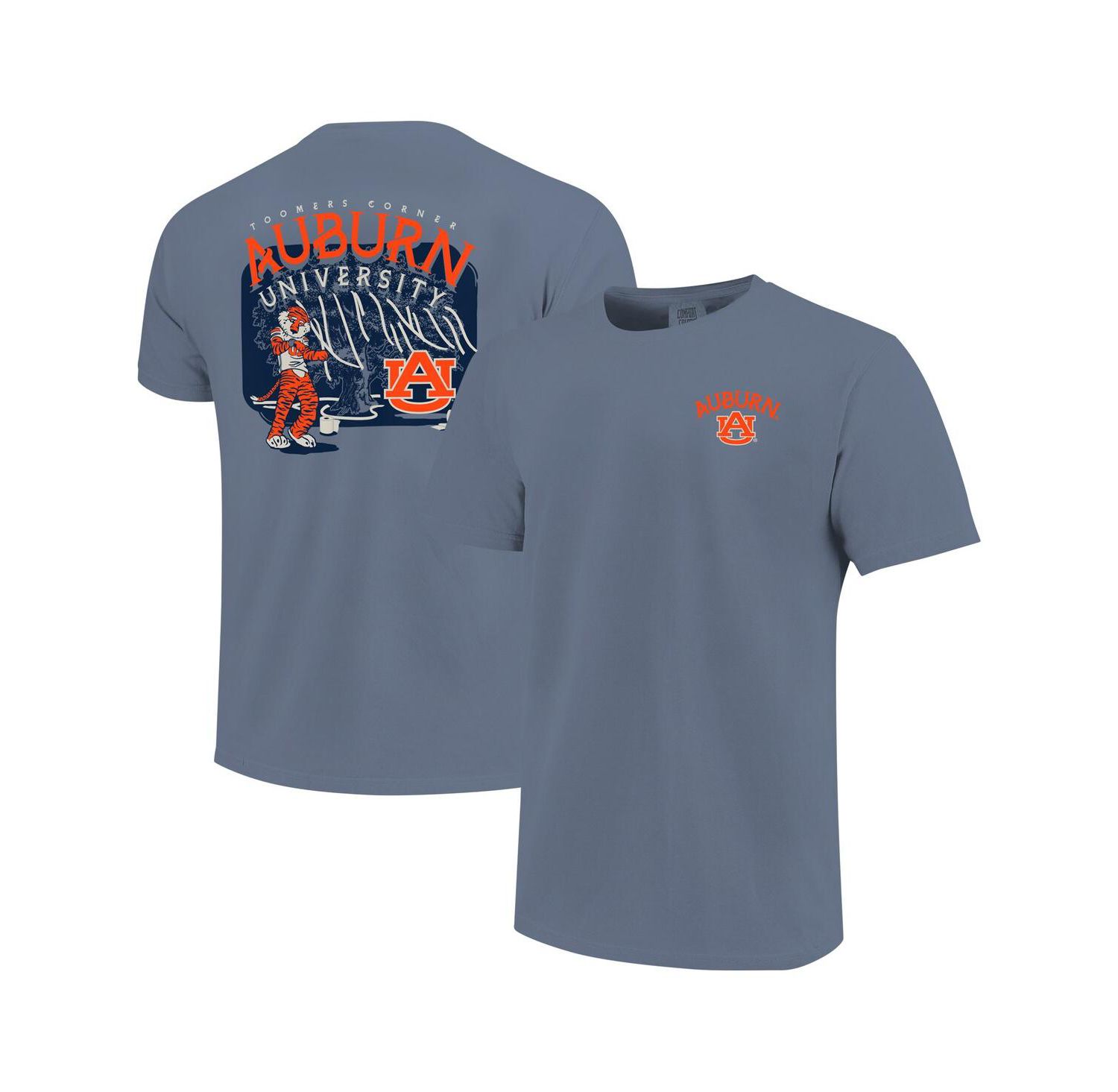 Big Boys and Girls Blue Auburn Tigers Hyperlocal Comfort Colors T-Shirt