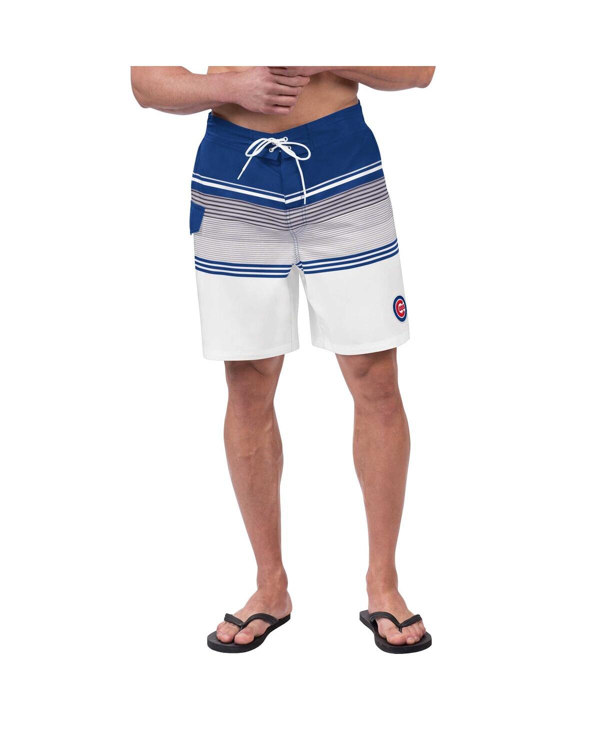 Shop G-iii Sports By Carl Banks Men's Royal/white Chicago Cubs Jump Shot Volley Board Shorts In Royal,white