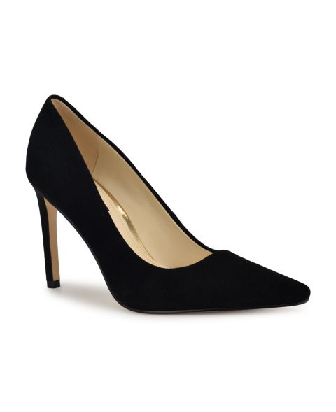 Женские туфли Nine West Oraye Snip Toe High Stiletto Pumps, цвет: Чёрный замшевый