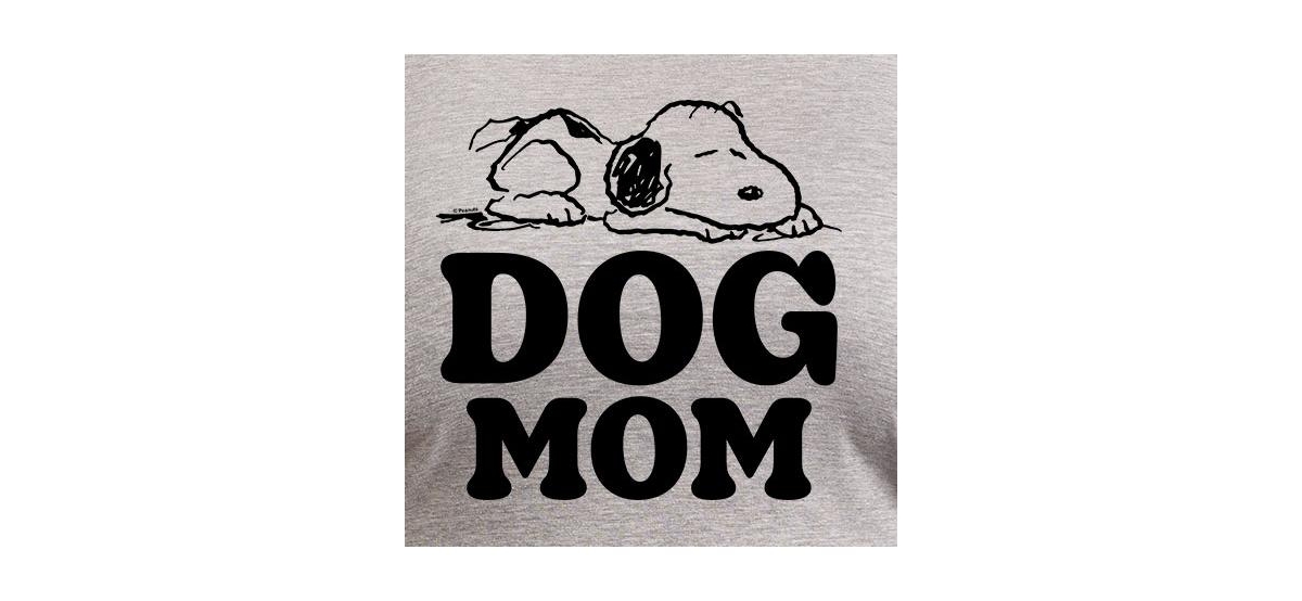 Hybrid Apparel Trendy Peanuts Dog Mom Plus Size Graphic Tank In Grey