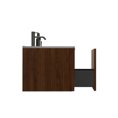  Etna 24" Striped Walnut Vanity with Ceramic Sink