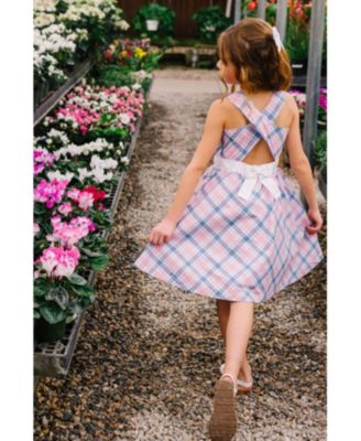 Toddler Girls Cross Back Party Dress, Toddler/Child