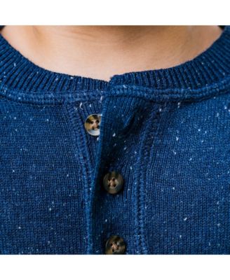 Baby Boys Long Sleeve Zip Henley Pullover Sweater