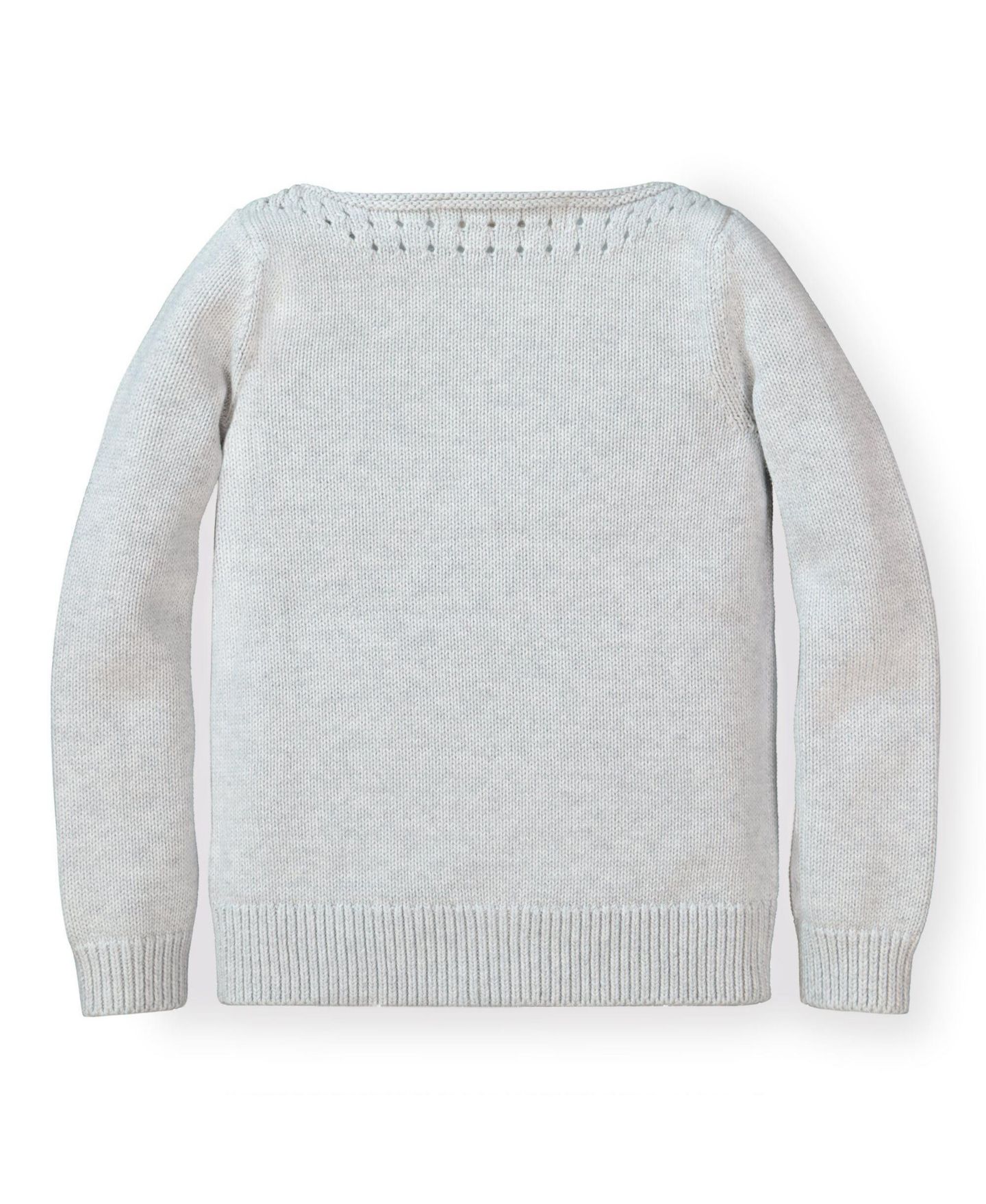 Свитер Hope & Henry Pointelle Detail Sweater для девочек-малышей, цвет: Светлый серый меланжевый — фото 5