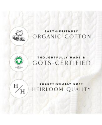 Baby Girls Organic Long Sleeve Classic Cable Cardigan Sweater