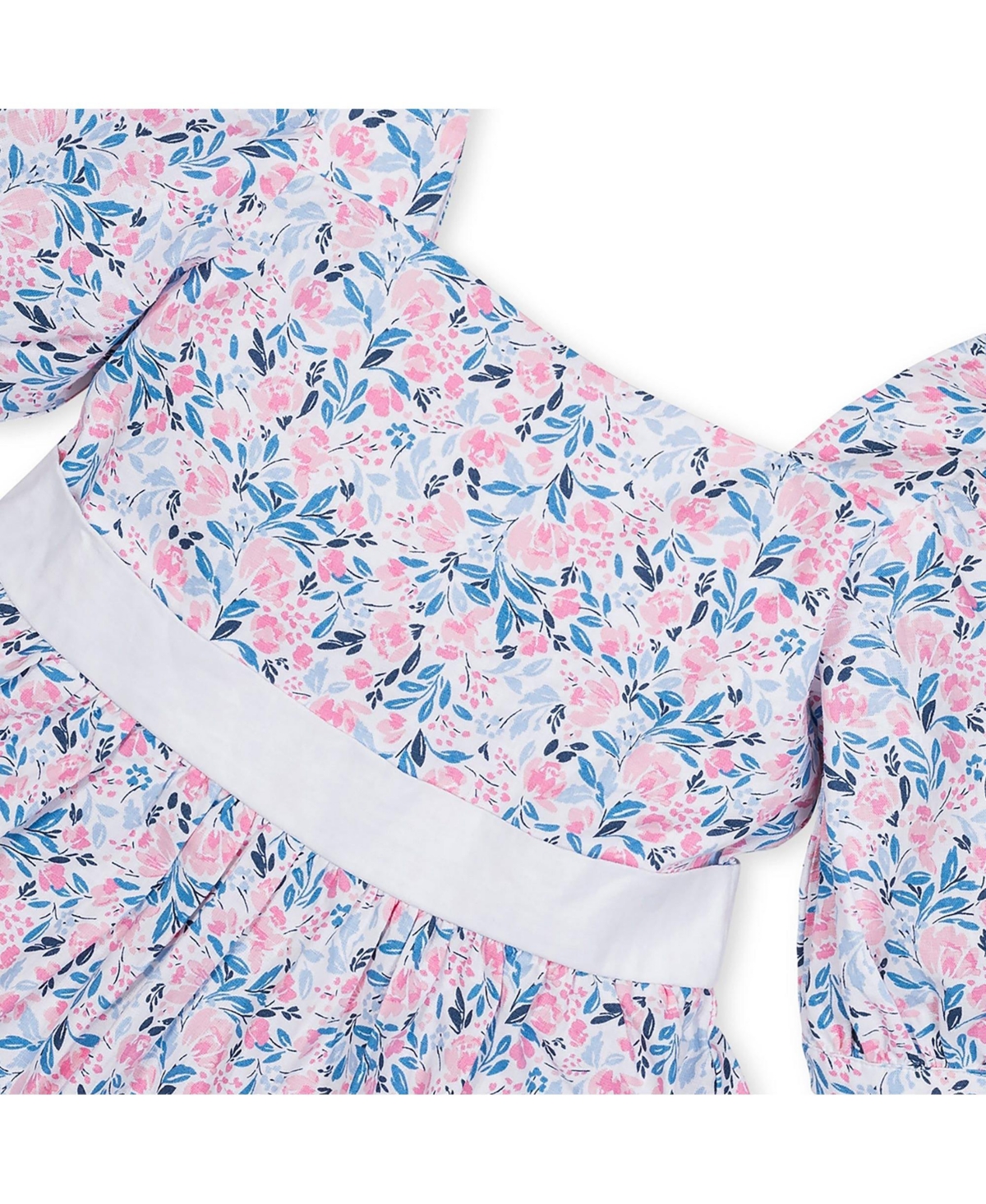 Hope & Henry Girls' Short Sleeve Puff Party Dress