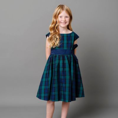 Big Girls Cap Sleeve Party Dress with Bow Sash