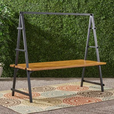 Streamdale Acacia Wood Dining Table With Plant Hanger (88.5")