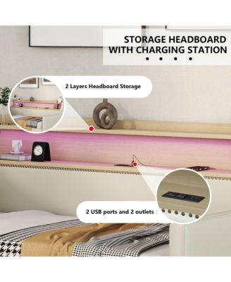 Twin Daybed with Storage & Charging Station