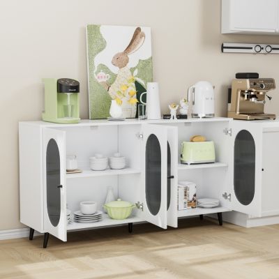 Streamdale Modern Sideboard with Acrylic Doors & Adjustable Shelf