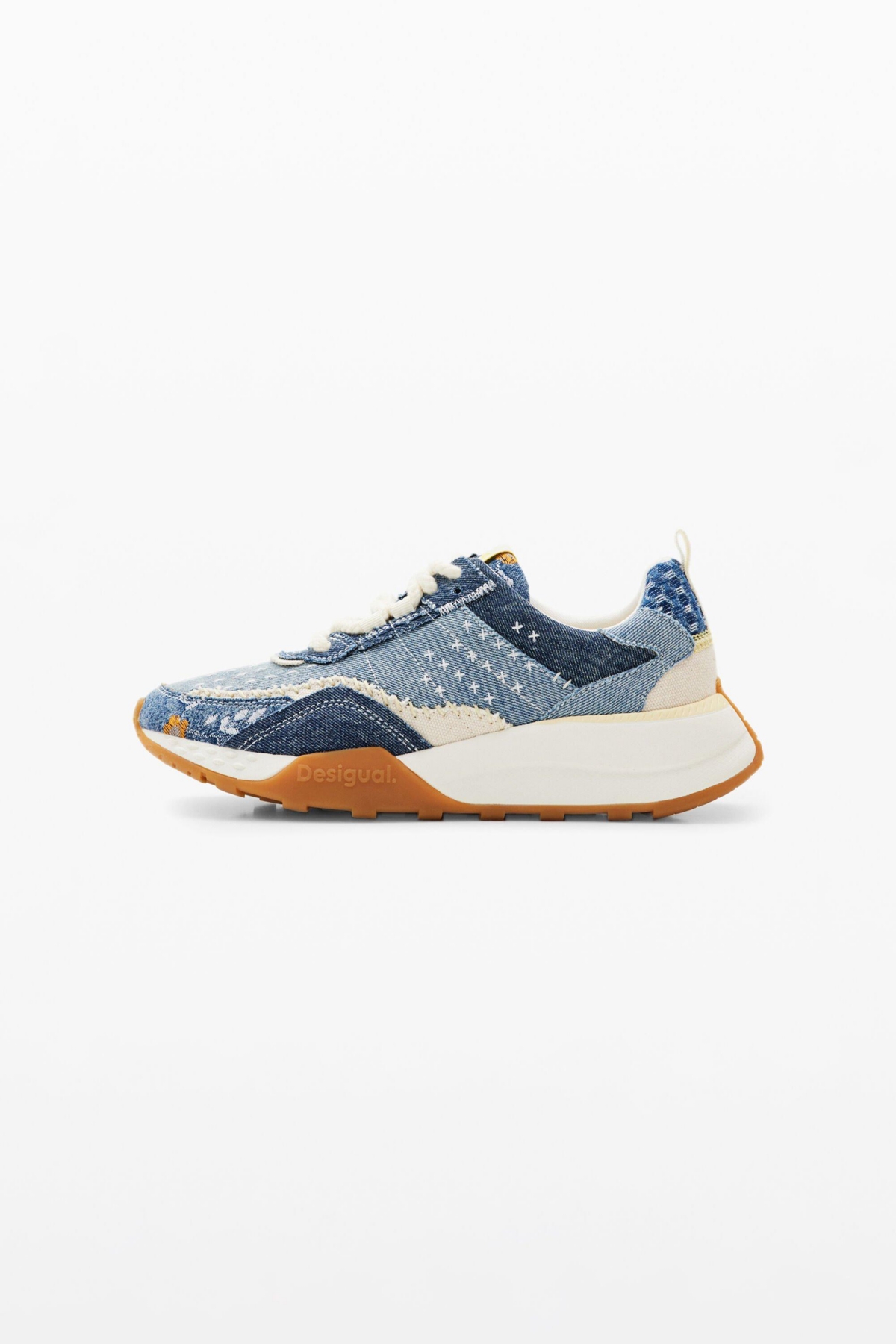 Women's Denim jogger sneakers - Medium blue