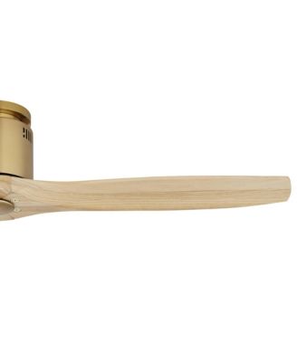 52" Windspun Modern Indoor Ceiling Fan 3 Blade Remote Control Soft Brass Finish Bedroom Living Room Hugger DC Motor