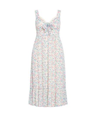 thumbnail image 2 of City Chic Women's Lidia Dress - Flattering Midi Dress With Sweetheart Neckline & Ruffle Hem 2 of 11