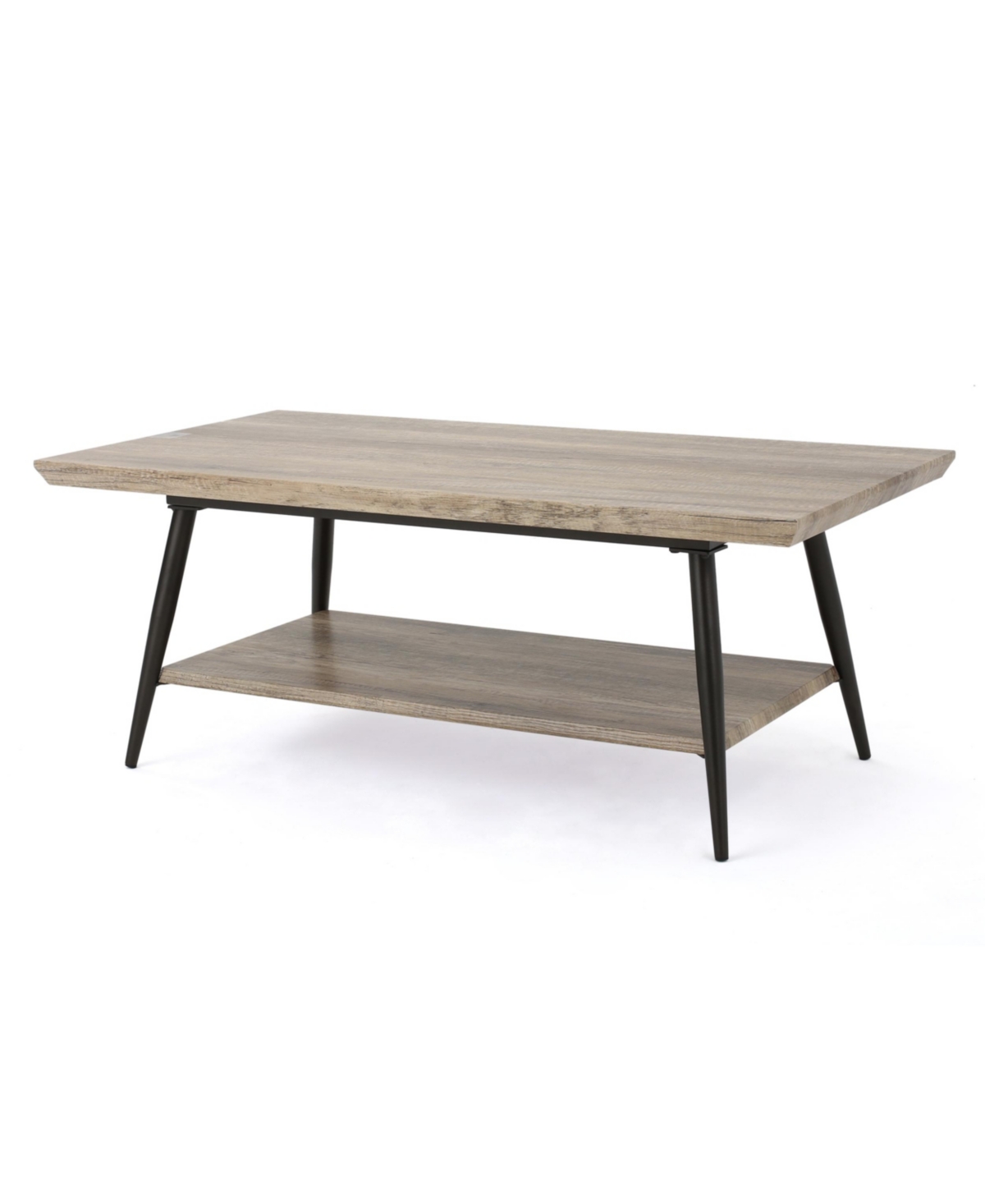 Simplie Fun Mid-Century Modern Canyon Gray Coffee Table With Storage Shelf