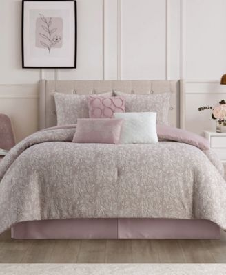 CLOSEOUT! Fraidy Cotton Jacquard 7-Pc. Comforter Set, California King