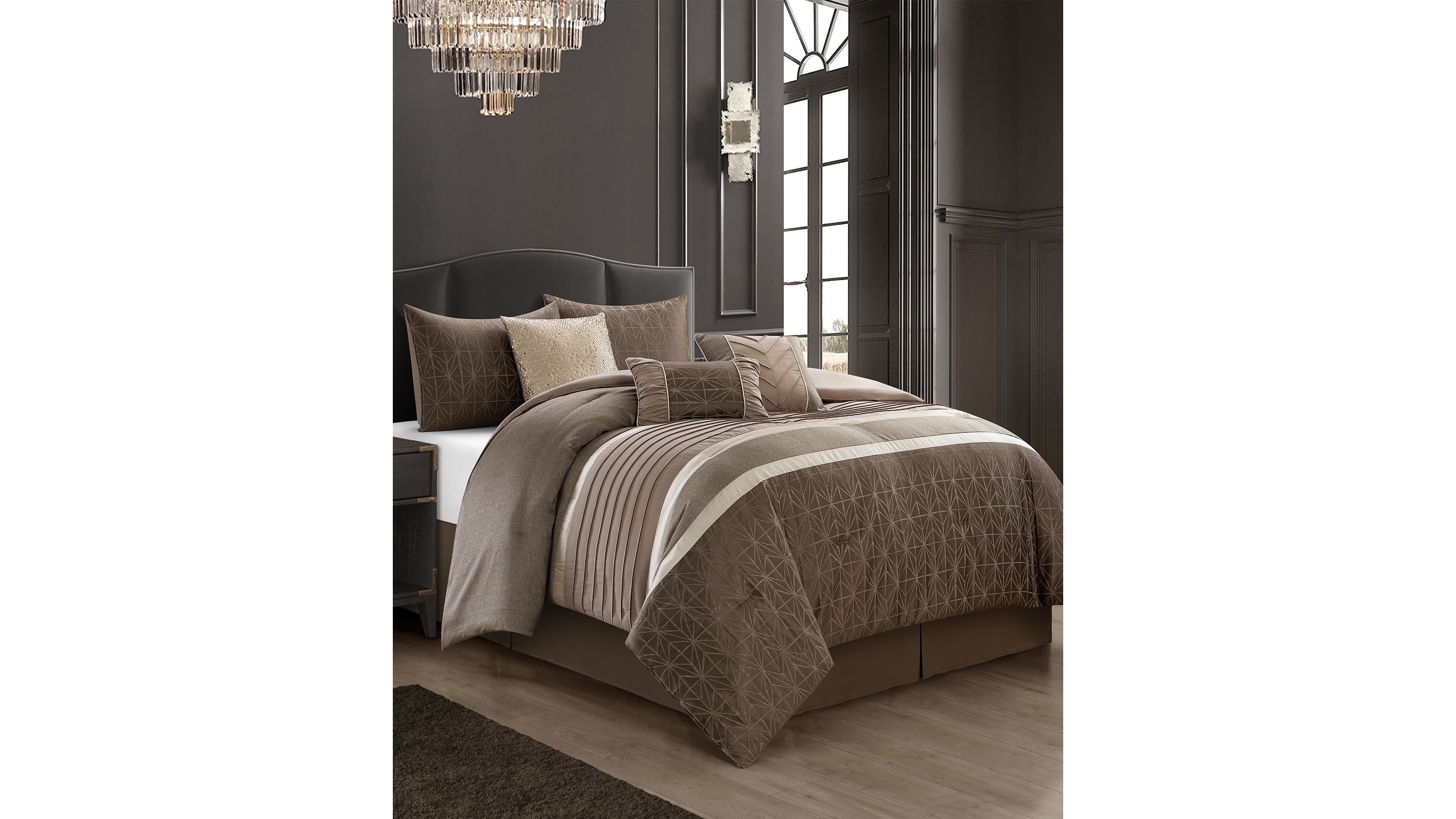 Stratford Park Trinity Geometric 7-Pc. Comforter Set, King