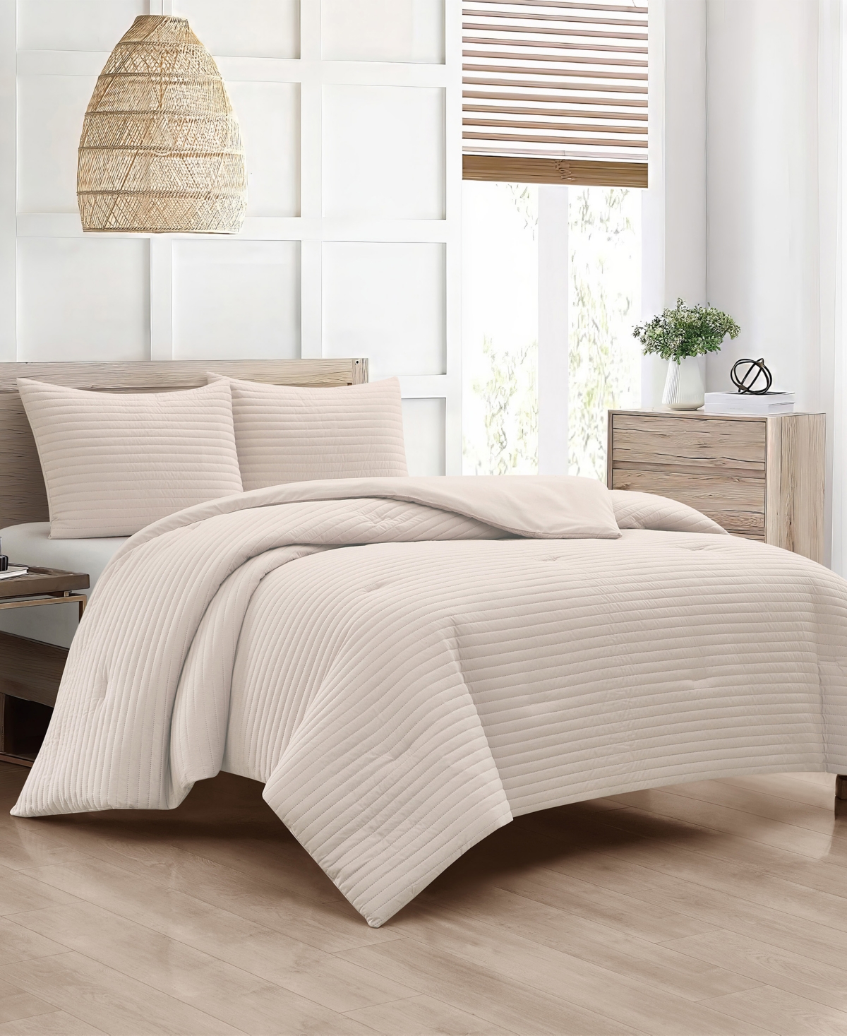 Stratford Park Felicia Stripes 3-Pc. Comforter Set