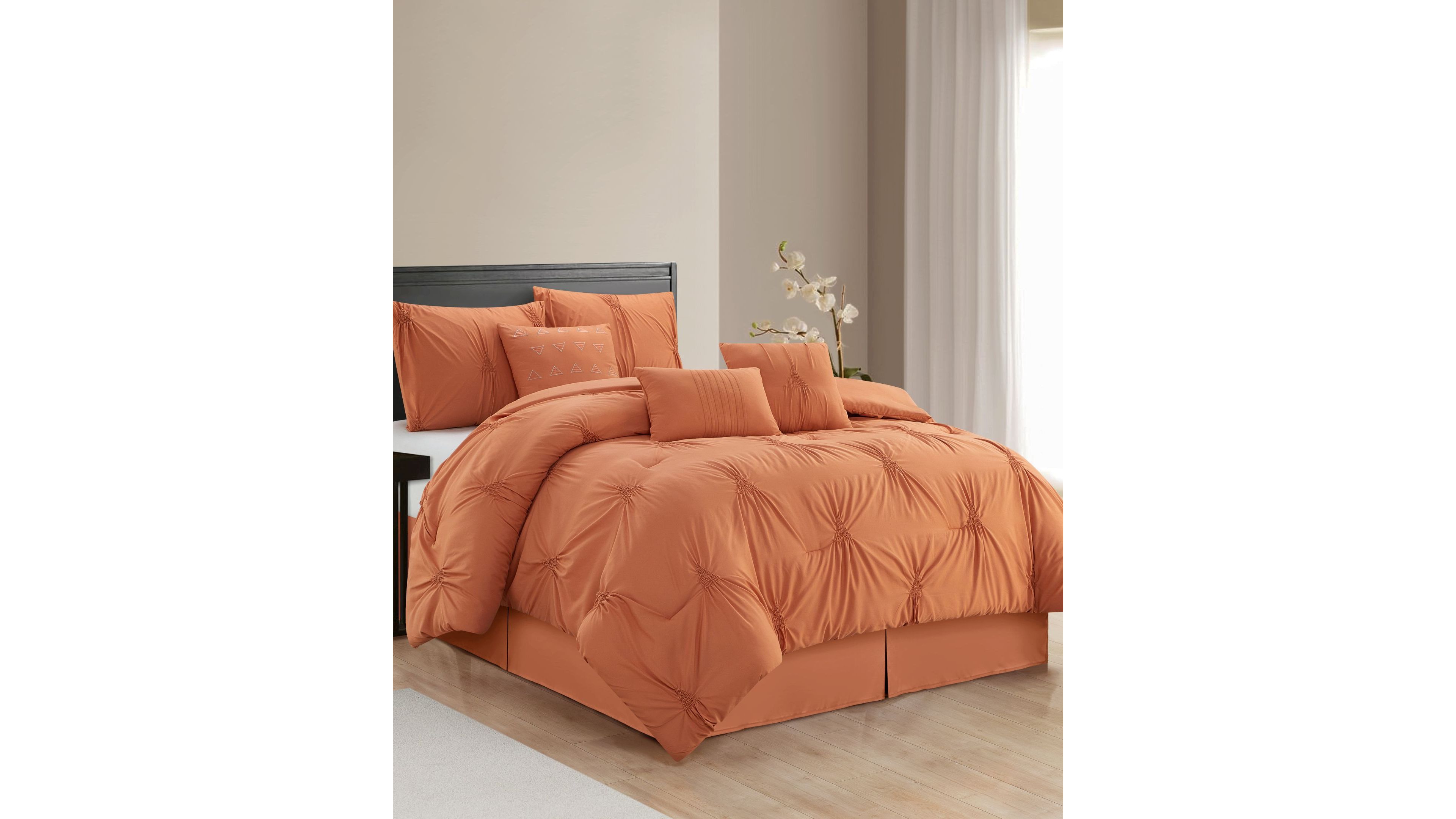 Stratford Park Nargiz Pintuck 7-Pc. Comforter Set, California King