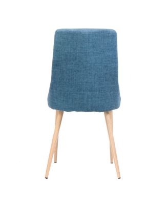 Set Of 2 Upholstered Seat Sabina Mid Century Dining Chairs