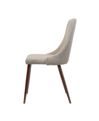 Set Of 2 Upholstered Seat Sabina Mid Century Dining Chairs