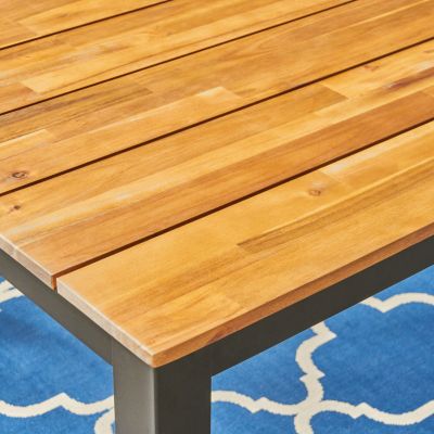 Streamdale Lisa 70" Acacia Wood Slatted Outdoor Dining Table