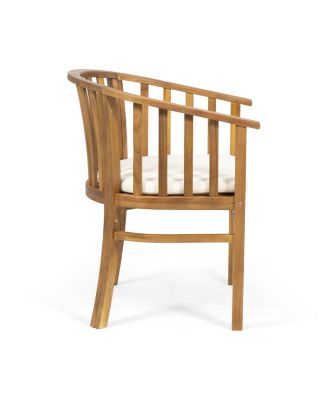 Acacia Wood Dining Chair With Water-Resistant Cushions