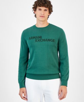 A|X Armani Exchange - Men's Long Sleeve Crewneck Logo Sweater