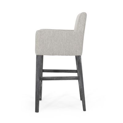 Contemporary Upholstered Counter Stools With Armrests (30.5" Height)