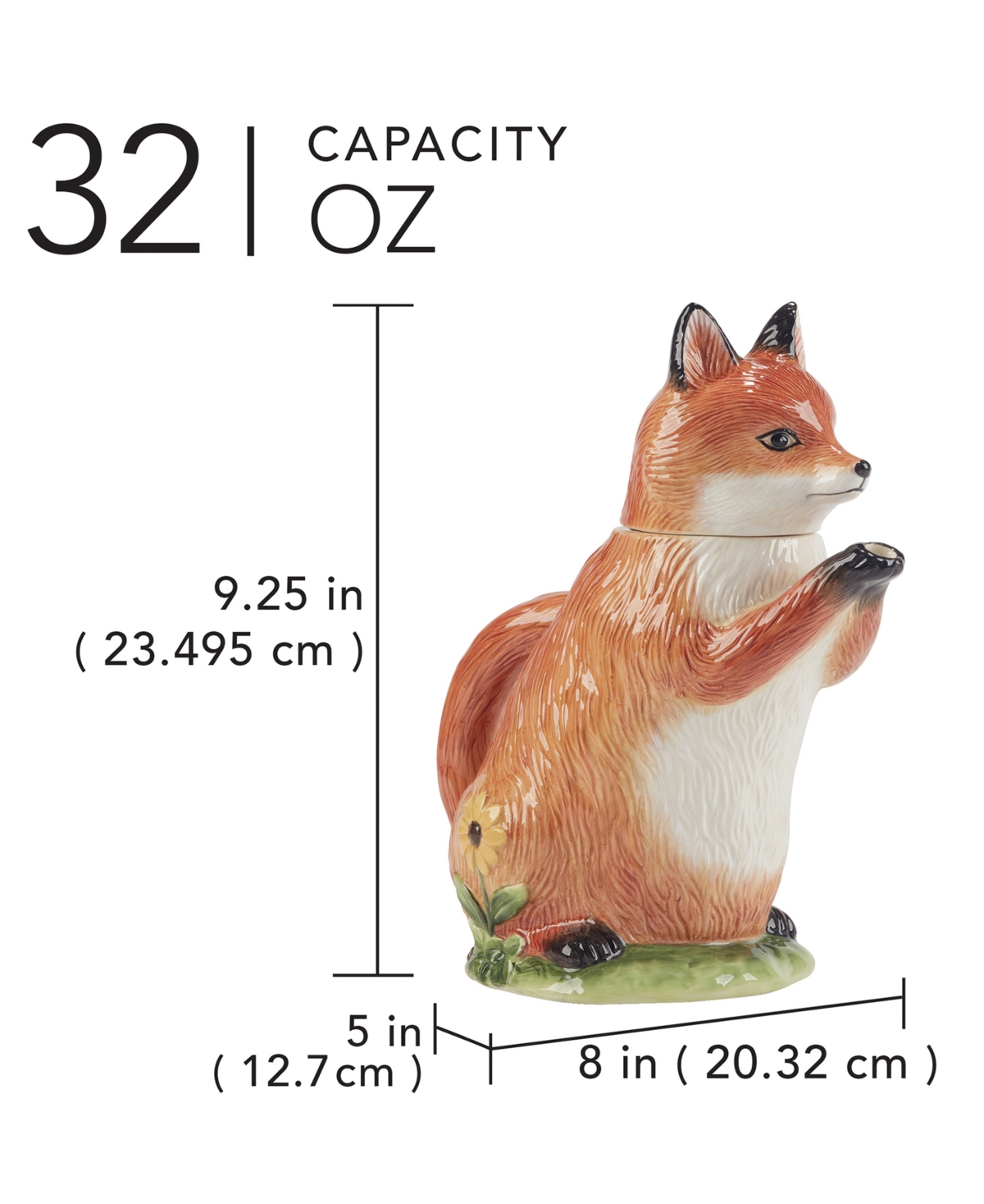 Certified International Woodland Critters 3-d Fox Teapot In Micscellan