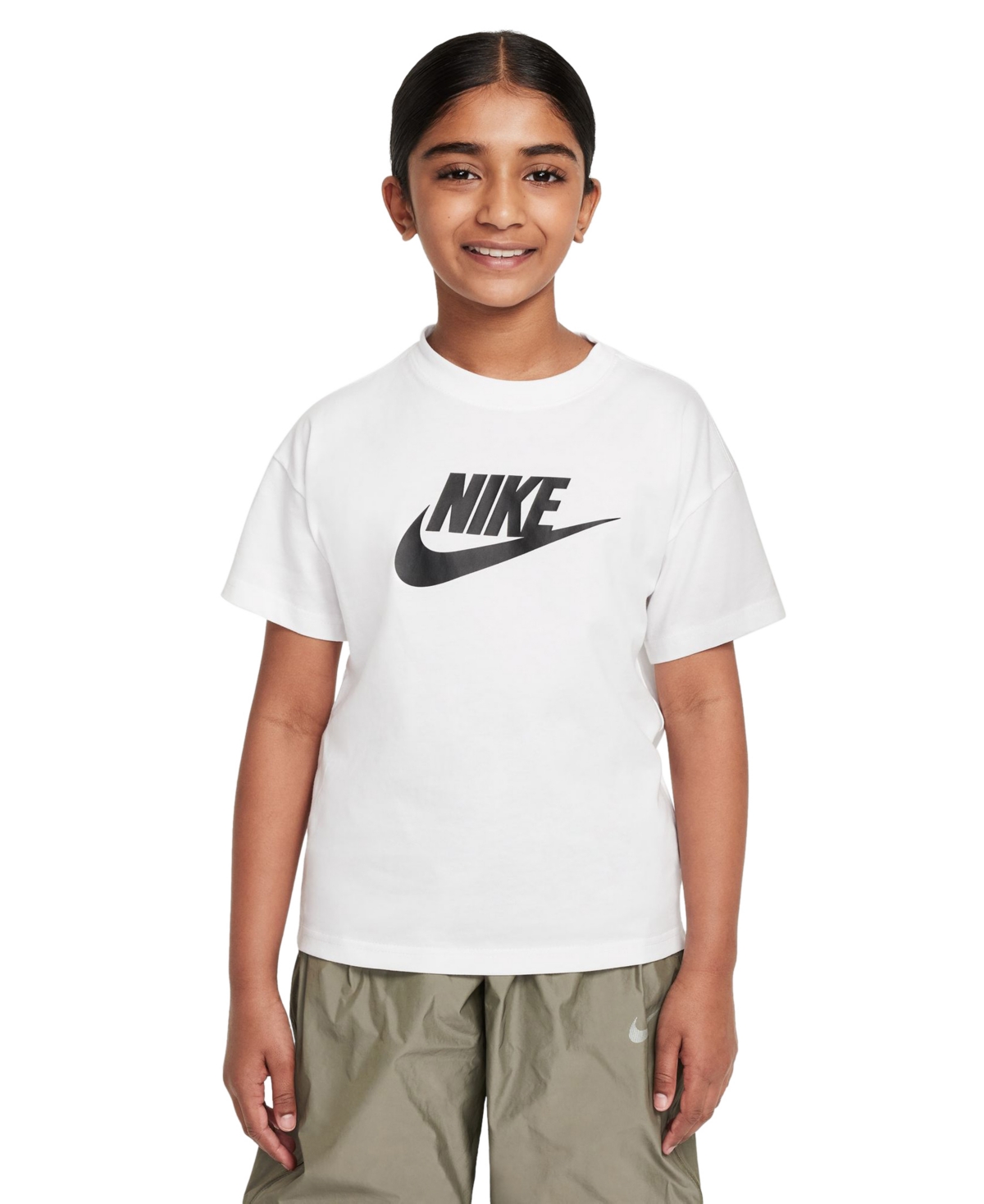 Nike Big Girls Sportswear Cotton Logo Graphic T-Shirt