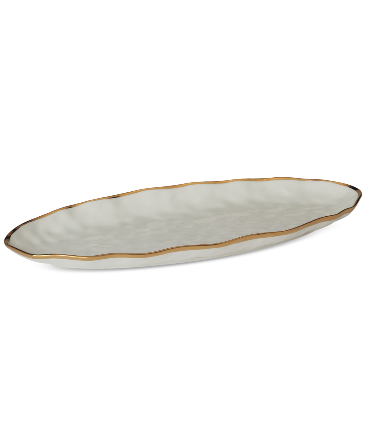 Certified International Regency Oval Fish Platter In Silver