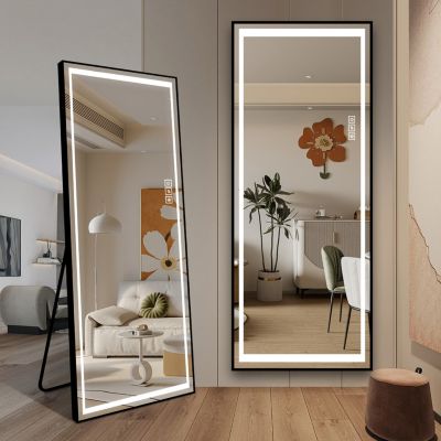 Streamdale Full-Length LED Mirror with Stand, 4mm HD Silver Mirror