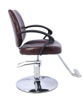 Heavy-Duty Salon Chair with Hydraulic Pump and Barber Cape