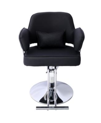 Streamdale Hydraulic Barber Chair with Wide Seat and Stainless Steel Footrest
