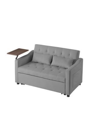 Modern Velvet Sofa Bed with Adjustable Positions