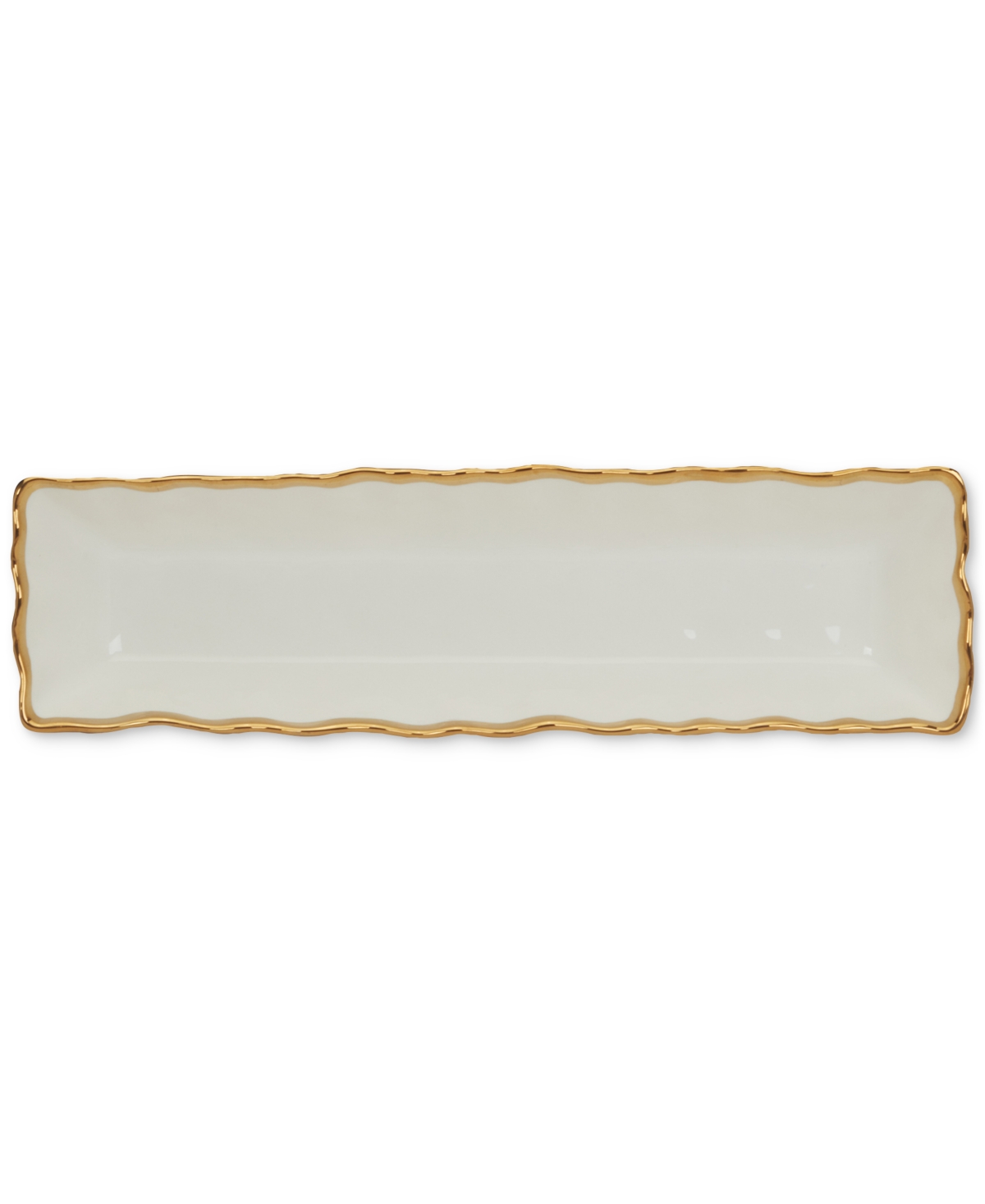 Certified International Regency Porcelain Cracker Tray In Silver
