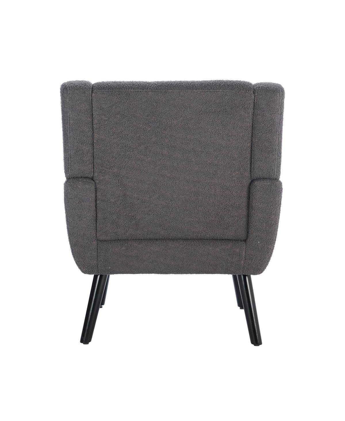 Simplie Fun Teddy Fabric Accent Chair with Black Legs