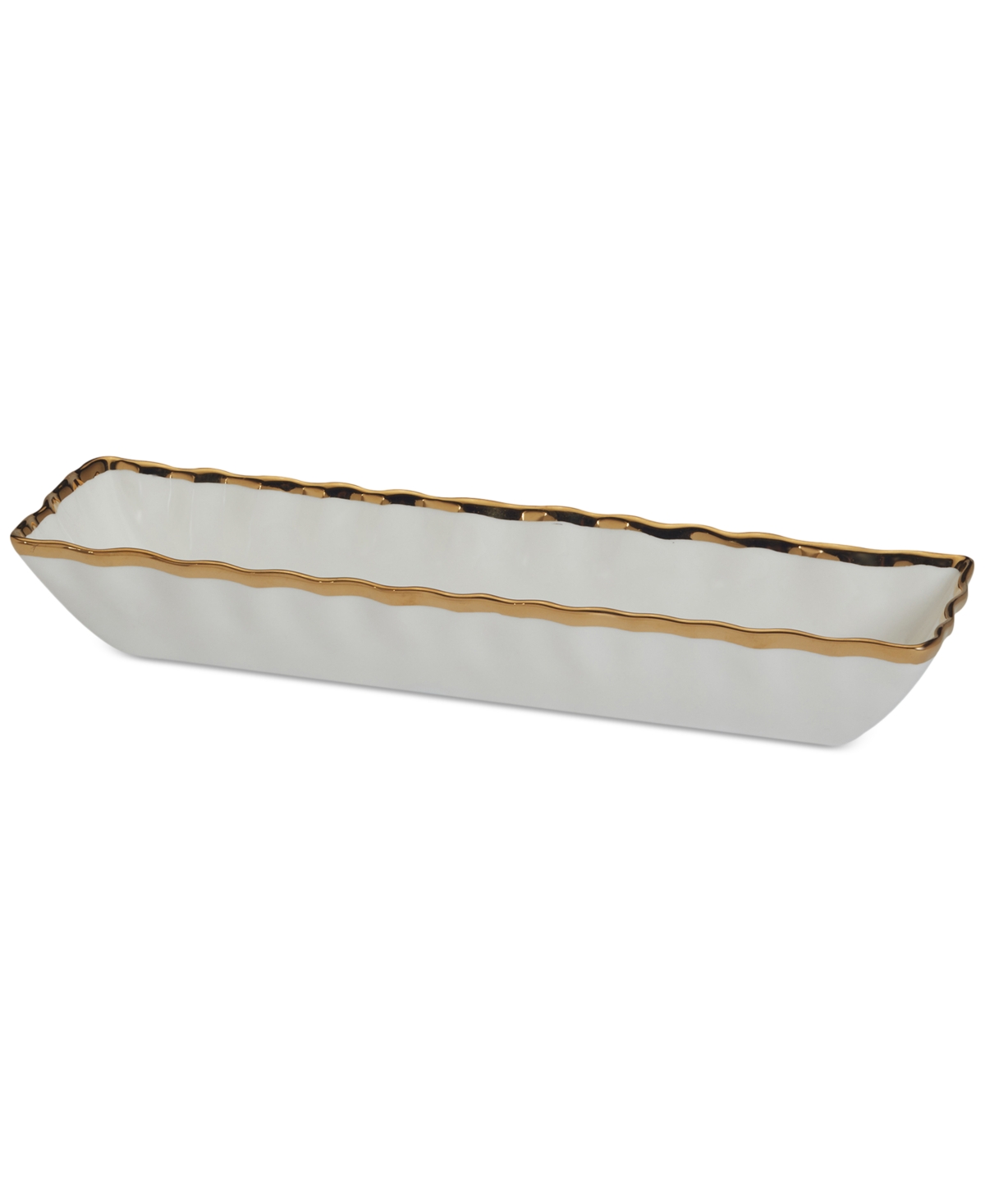 Certified International Regency Porcelain Cracker Tray In Silver