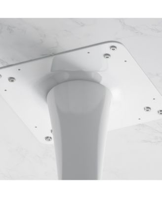 Modern Hexagonal Coffee Table with Marble Top and Metal Base