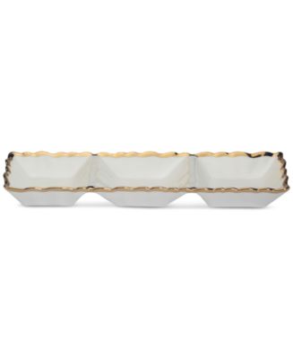 Certified International Regency 3-Section Porcelain Tray