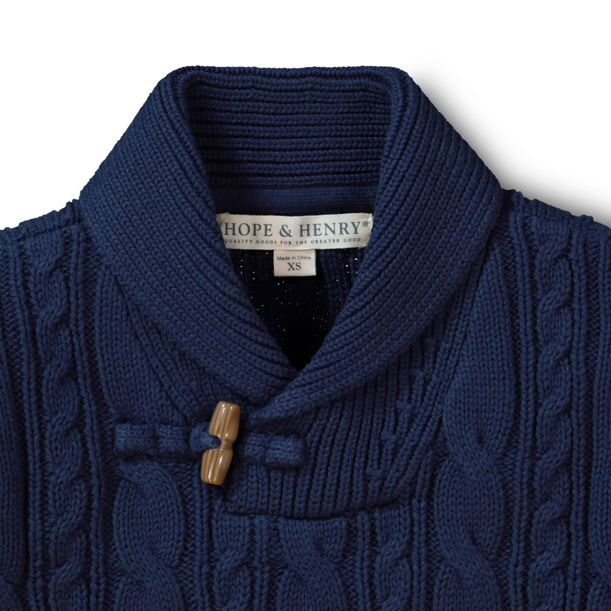 Hope & Henry Baby Boys Shawl Collar Sweater